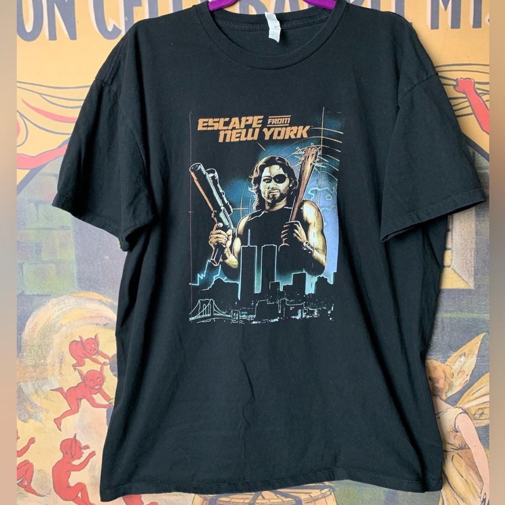 💖 Escape From New York Action Movie Black Graphic T-Shirt